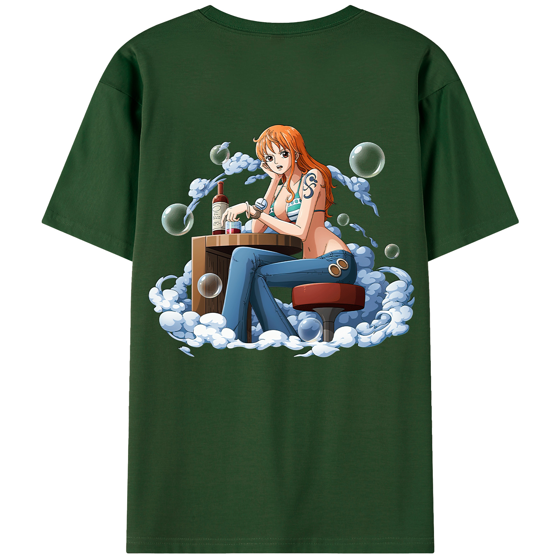 ワンピース ナミ ONE PIECE Nami 綿100％半袖Tシャツ（背面プリント）